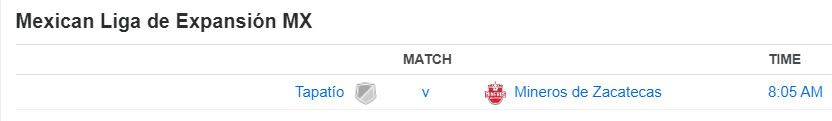 Mexican Liga de Expansión MX